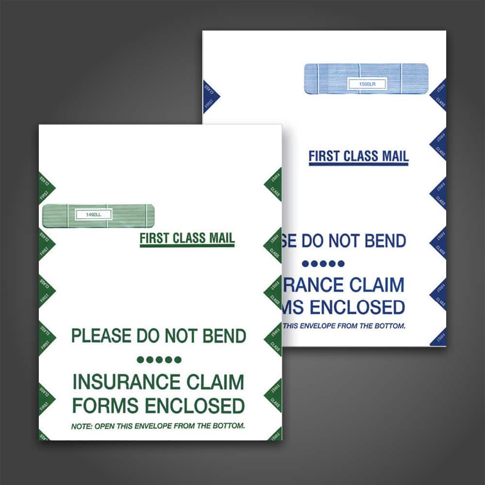 Claims Forms Envelopes